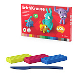 ПЛАСТИЛИН 18 ЦВ, 324 ГР. ERICHKRAUSE JOLLY FRIENDS, СО СТЕКОМ, К/К /4/16/