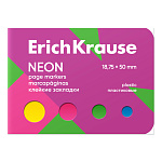 ЗАКЛАДКИ 18,75*50 ММ ERICHKRAUSE NEON, 04ЦВ/25Л, ПЛАСТ. АССОРТИ, КАРТОН. КНИЖКА /24/288/