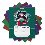 ТЕТРАДЬ 12 Л, КЛ. ERICHKRAUSE ADVENTURE FRIENDS, MIX-PACK /10/280/ РФ