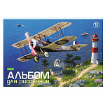 АЛЬБОМ Д/РИС. 12 Л. А4, ХАТБЕР. АССОРТИ, НА СКОБЕ /5/70/