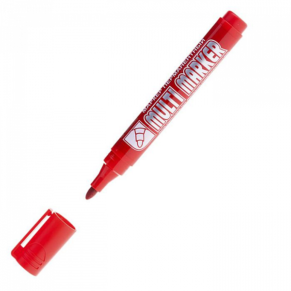 МАРКЕР ПЕРМ. CROWN MULTI MARKER, 3ММ, КРУГЛЫЙ, КРАСНЫЙ /12/240/