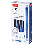 РУЧКА ГЕЛ. АВТ. ХАТБЕР NORD. 0,5 ММ, FAST DRY, ТЕМНО-СИНИЙ, К/К /12/