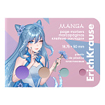 закладки 18,75*50 мм erichkrause manga, 04цв/25л, пласт. ассорти, карт. книжка /24/288/