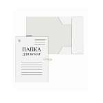 ПАПКА ДЛЯ БУМАГ НА ЗАВЯЗКАХ, А4, 360 Г/М, DOLCE COSTO, БЕЛАЯ, КАРТОН НЕМЕЛ. /170/