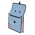 Портфель пластиковый ErichKrause Soft Manga, с 2 отделениями, с текстильной вставкой, A4, ассорти (в пакете по 1 шт.)