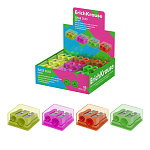 ТОЧИЛКА ПЛАСТ. ERICHKRAUSE BASE DUO, NEON, С КОНТЕЙНЕРОМ, АССОРТИ, ДИСПЛЕЙ /18/432/ РФ