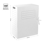 ПАПКА АРХИВНАЯ НА ЗАВЯЗКАХ 150 ММ, OFFICE SPACE, ДО 1400 Л, БЕЛАЯ /20/
