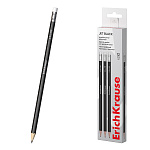 КАРАНДАШ Ч/Г ERICHKRAUSE JET BLACK 101, HB, ШЕСТИГР. С ЛАСТИКОМ, ЗАТОЧЕН. ЧЕРНЫЙ /12/144/2880/