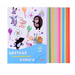 БУМАГА ЦВЕТНАЯ А4, 12Л, ТОНИР. ПРАЗДНИК У ЗВЕРЯТ /84/