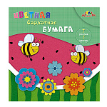 БУМАГА ЦВЕТНАЯ БАРХАТНАЯ А5, 07 ЦВ. ПЧЕЛКИ, ПАПКА /80/