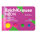 ЗАКЛАДКИ 18,75*50 ММ ERICHKRAUSE NEON, 04ЦВ/25Л, ПЛАСТ. АССОРТИ, КАРТОН. КНИЖКА /24/288/
