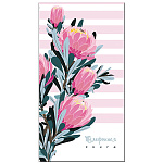 АЛФАВИТНАЯ КНИГA 80 Л, А5, ЛИН, ЦВЕТЫ, ВЫСЕЧКА, НА ГРЕБНЕ /72/