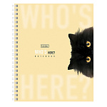 ТЕТРАДЬ 48 Л, А5, КЛ, ХАТБЕР. КТО ЗДЕСЬ? ЛАМ. МЯГКОЕ КАСАНИЕ, ПЕРФ. НА ГРЕБНЕ /4/96/