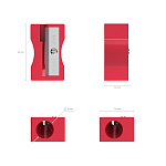 ТОЧИЛКА ПЛАСТ. ERICHKRAUSE UNITY, НА 1 ОТВЕРСТИЕ, АССОРТИ /55/1650/3300/