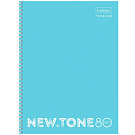 ТЕТРАДЬ 80 Л, А4, ЛИН, ХАТБЕР PREMIUM. NEWTONE PASTEL НЕЗАБУДКА, МЕЛ. ГЛЯНЦ. ПЕРФ. НА ГРЕБНЕ /2/