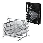 ЛОТОК ГОРИЗ. 3 УРОВНЯ, ERICHKRAUSE, СЕТЧАТЫЙ-МЕТАЛЛ, СЕРЫЙ /12/