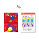 БУМАГА ЦВ.+КАРТОН ГЛЯНЦ, А4, 20 Л, 10ЦВ. ERICHKRAUSE, JOLLY FRIENDS, ИГРУШКА-НАБОР, НА КЛЕЮ /5/35/