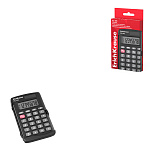 КАЛЬКУЛЯТОР 08 РАЗР. ERICHKRAUSE PC-103, КАРМАННЫЙ, ЧЕРНЫЙ /50/200/