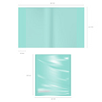 ОБЛОЖКА Д/ТЕТРАДЕЙ И ДНЕВНИКОВ EK® FIZZY PASTEL MINT, 212*347ММ, 100МКМ, 10ШТ/УПАК, ГОЛУБОЙ /58/