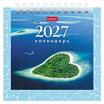 КАЛЕНДАРЬ ДОМИК 2027, ХАТБЕР КВАДРАТ. СТИХИЯ ВОДЫ, 120*120, МЕЛ. БУМ. НА ГРЕБНЕ /120/