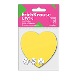 БЛОК Д/ЗАПИСИ 50Л. ERICHKRAUSE HEART NEON, БУМАГА, ЖЕЛТЫЙ /24/768/