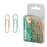 СКРЕПКИ 28 ММ/100 ШТ. ERICHKRAUSE PASTEL BLOOM, ВИНИЛ. ПОКРЫТИЕ, АССОРТИ, ПЭТ-БОКС /10/200/