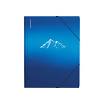 Папка на резинках пластиковая ErichKrause Ice Metallic Mountain, A4, ассорти (в пакете по 4 шт.)