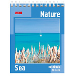 БЛОКНОТ 40 Л, А6, КЛ, ХАТБЕР. ПЕЙЗАЖИ, МЕЛ. ОБЛ. УФ-ЛАК, НА ГРЕБНЕ /6/96/