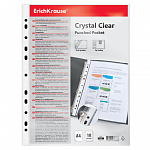 ФАЙЛ-ВКЛАДЫШ А4, ERICHKRAUSE CRYSTAL GLOSSY CLEAR, 0,06 ММ, ПРОЗРАЧНЫЙ, 10ШТ/УПАК /10/80/