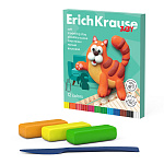 ПЛАСТИЛИН 12 ЦВ, ERICHKRAUSE BABY, 156 Г, ВОСКОВОЙ, МЯГКИЙ, СО СТЕКОМ, АССОРТИ, К/К /9/36/