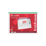 КОНВЕРТ ПЛАСТ. НА МОЛНИИ, А4, ERICHKRAUSE ZIP POCKET, 0,14 ММ. ПЛОТ, ПРОЗР. /12/240/480/
