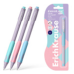 Ручка шариковая ErichKrause ErgoLine® Kids Stick&Grip Pastel 0.5, Super Glide Technology, цвет чернил синий (в блистере по 1 шт.)