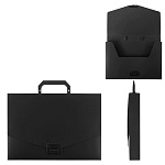 ПОРТФЕЛЬ ПЛАСТ. STAFF, А4, ПЛАСТ. БЕЗ ОТД. ЧЕРНЫЙ /6/РФ