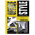 ТЕТРАДЬ 96 Л, А4, КЛ. ХАТБЕР. OFFICE STYLE, ВЫБ. ЛАК, НА СКОБЕ /3/24/ РФ