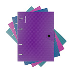 ТЕТРАДЬ 80 Л, А5, КЛ. ERICHKRAUSE GLANCE VIVID, ПЛАСТ. ОБЛ. АССОРТИ, НА КОЛЬЦАХ, НА КНОПКЕ /24/ 