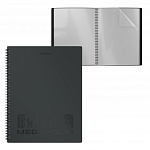 ПАПКА С ФАЙЛАМИ НА 20 КАРМАНОВ. ERICHKRAUSE MEGAPOLIS, 0,6 ММ, ЧЕРНЫЙ, НА СПИРАЛИ /4/84/ РФ