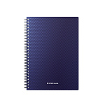 ТЕТРАДЬ 80 Л, А5, КЛ. ERICHKRAUSE TOTAL BLUE, ПЛАСТ. ОБЛ. НА СПИРАЛИ /4/48/РФ