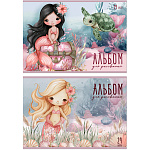 АЛЬБОМ Д/РИС. 24 Л. А4, РУСАЛОЧКИ, КАРТОН, ВД ЛАК /60/
