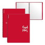 Папка файловая пластиковая на спирали ErichKrause Classic Words, с 30 прозрачными карманами, A4, красный, ассорти (в пакете по 4 шт.)