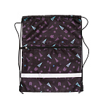 Мешок для обуви ErichKrause с карманом на молнии 500x410мм Black Style