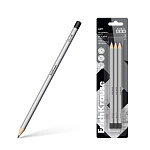 КАРАНДАШ Ч/Г ERICHKRAUSE ART, Н, HB, B, ЗАТОЧЕН. НАБОР 03 ШТ, БЛИСТЕР /12/24/144/