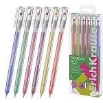 РУЧКА ГЕЛ. ERICHKRAUSE PARADISE STICK NEON, 0,6 ММ, НАБОР 06ШТ, АССОРТИ, ПЭТ-БОКС /24/288/