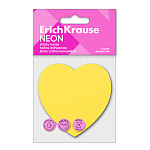 БЛОК Д/ЗАПИСИ 50Л. ERICHKRAUSE HEART NEON, БУМАГА, ЖЕЛТЫЙ /24/768/