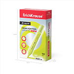 МАРКЕР ТЕКСТ. ERICHKRAUSE LIQUID VISIOLINE V-14 NEON, ЖИДКИЕ ЧЕРНИЛА, ЖЕЛТЫЙ /10/120/1440/