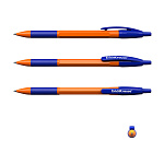 Набор из 8 ручек шариковых автоматических ErichKrause R-301 Matic&Grip Orange 0.7, цвет чернил синий (в пакете)