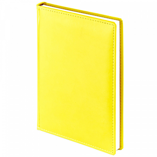 ЕЖЕДНЕВНИК НЕДАТИР, A5+, БАРХАТ, ЖЕЛТЫЙ /12/ РФ