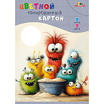 КАРТОН ЦВЕТНОЙ А4, 07 ЦВ. ГЛАЗАСТИКИ, ТОНИР. /70/