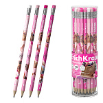 КАРАНДАШ Ч/Г ERICHKRAUSE CAPYBARA, HB, ПЛАСТ, С ЛАСТИКОМ, АССОРТИ, ТУБУС /42/336/2688/