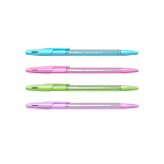 Набор из 4 ручек шариковых ErichKrause R-301 Stick&Grip Spring 0.7, цвет чернил синий (в пакете)