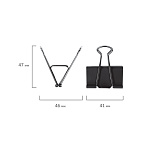 ЗАЖИМ Д/БУМАГ 41 ММ/12 ШТ STAFF, ДО 200 Л, ЧЕРНЫЙ, К/К /